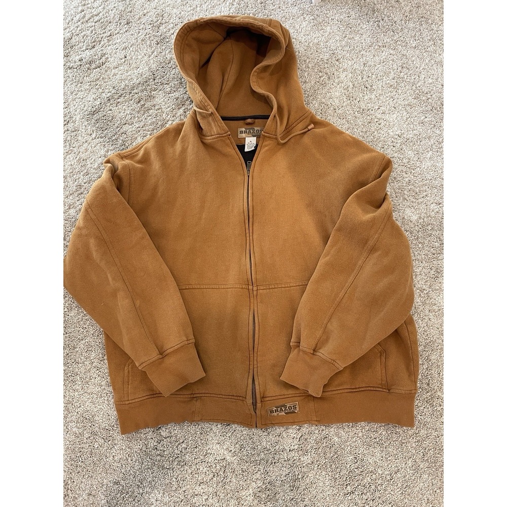 Brazos Work Serieszipper Hoodie Jacket XL Brown Lined *READ*